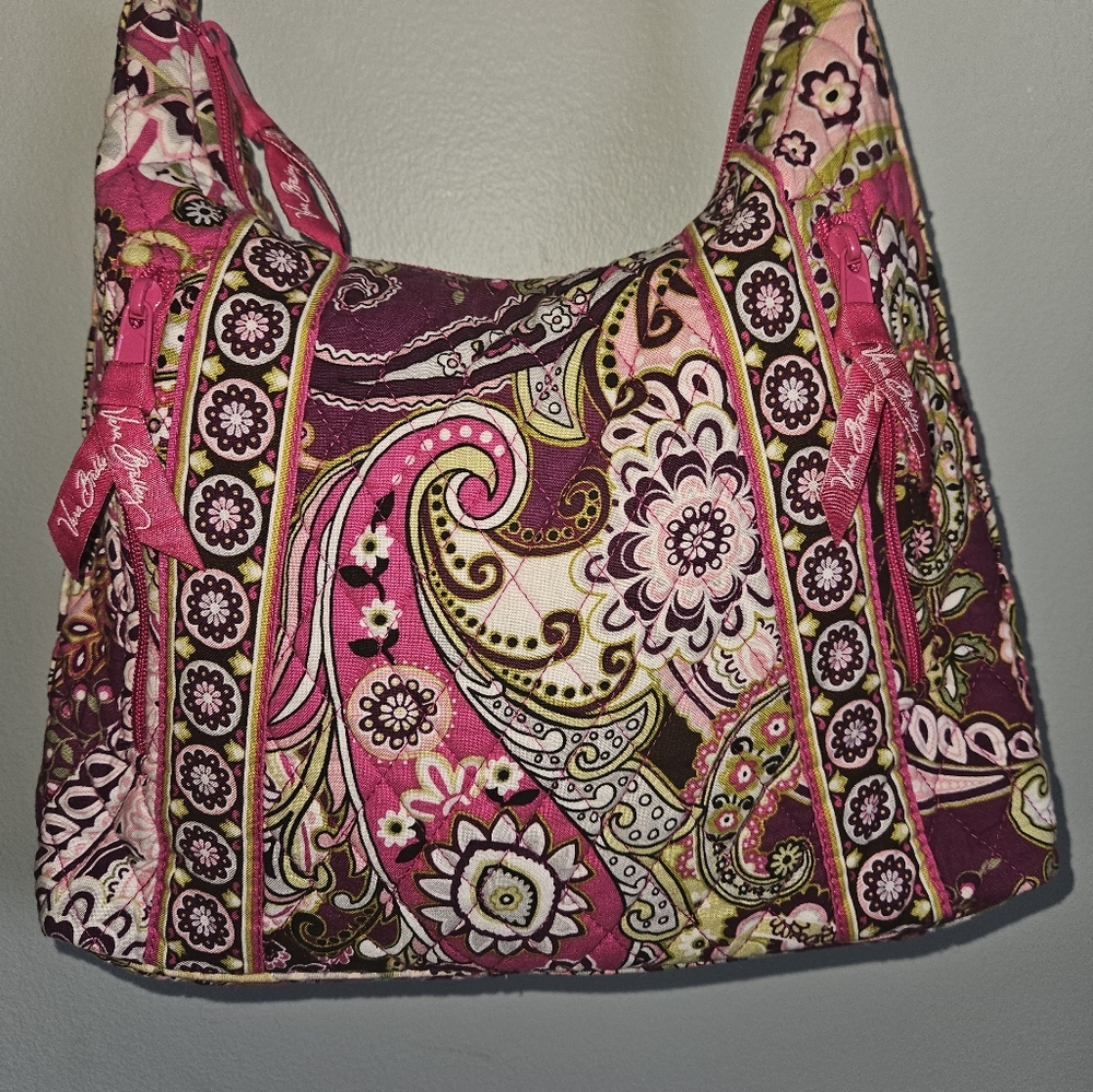 Vera Bradley "Very Berry Paisley" Lisa B Hobo Shoulder Bag *Retired Pattern - Picture 3 of 6